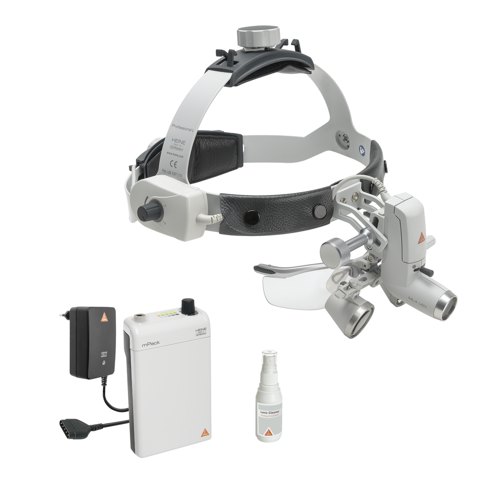 Lampe frontale HEINE ML4 LED Kit 2 avec loupes HR 2,5x