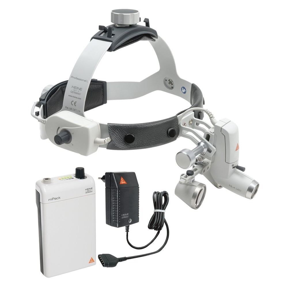 HEINE ML4 LED Lampe Frontale Kit 1c avec Loupes HR 2.5x/340mm
