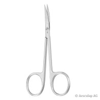 Iris- und Fadenschere Aesculap, gebogen, spitz/spitz, 11,5 cm