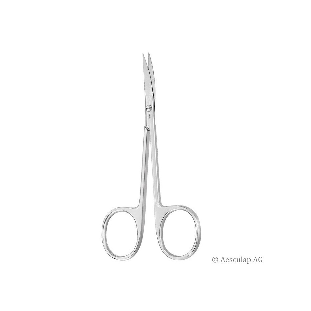 Ciseaux à iris et fils Aesculap, courbés, pointus / pointus, 11,5 cm