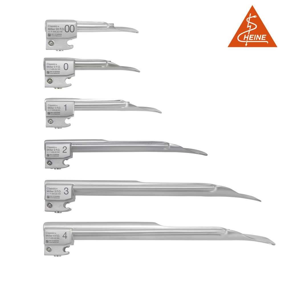 Lames de laryngoscope HEINE Classic+ F.O. Miller Lames de laryngoscope HEINE Classic+ F.O. Miller