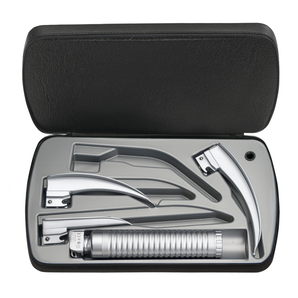 Kit de laryngoscope HEINE Classic+ avec poignée LED EasyClean Kit de laryngoscope HEINE Classic+ avec poignée LED EasyClean