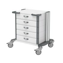 HAEBERLE toro Chariot à roulettes 45 avec 5 tiroirs métalliques