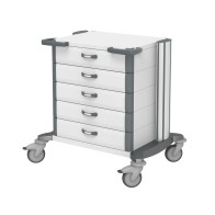 HAEBERLE toro Chariot à roulettes 45 avec 5 tiroirs métalliques