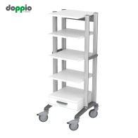 Chariot d'endoscopie HAEBERLE doppio 60 avec 5 étagères