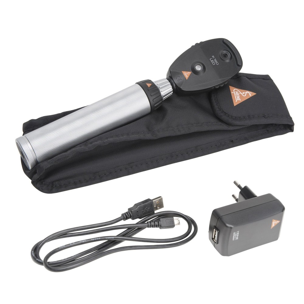 Ophtalmoscope HEINE K180 LED avec poignée rechargeable USB