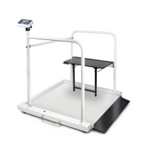 Pèse-personne en fauteuil roulant avec garde-corps et siège rabattable KERN MWA
