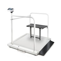 Pèse-personne en fauteuil roulant avec garde-corps et siège rabattable KERN MWA