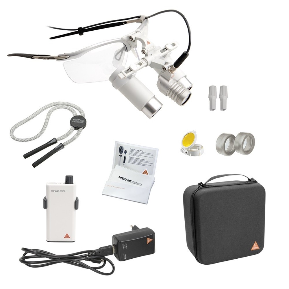 HEINE LoupeLight 2 Set avec loupes binoculaires HRP 3,5x