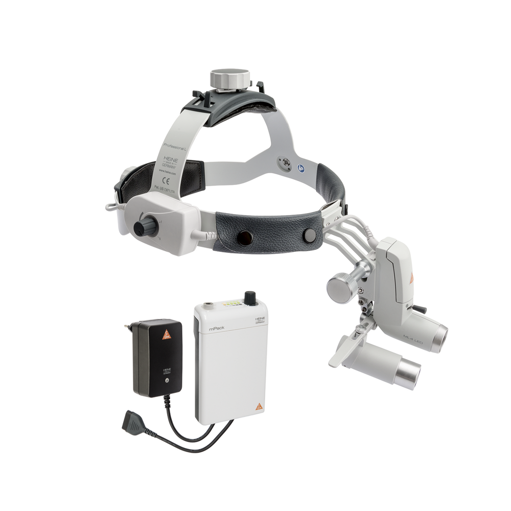 HEINE ML4 LED Kopfleuchte Kit 4c mit Binokularlupen HRP 4x