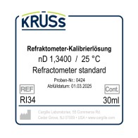 KRÜSS Liquide d'étalonnage pour réfractomètres nD 1.3400 avec certificat