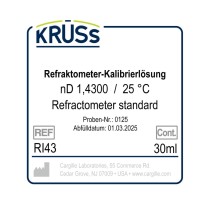 KRÜSS Liquide d'étalonnage pour réfractomètres nD 1.3900 avec certificat