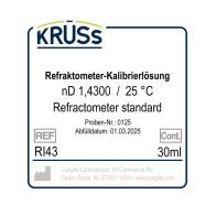 KRÜSS Liquide d'étalonnage pour réfractomètres nD 1.4300 avec certificat