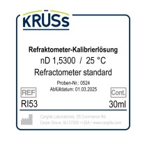 KRÜSS Liquide d'étalonnage pour réfractomètres nD 1.5300 avec certificat