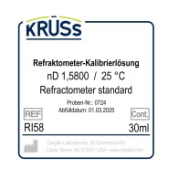 KRÜSS Liquide d'étalonnage pour réfractomètres nD 1.5800 avec certificat