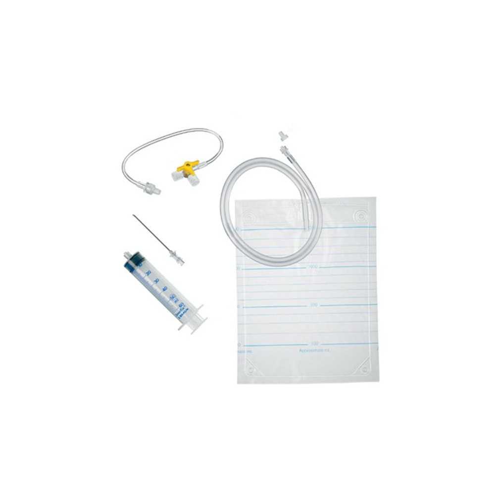 Pleurofix n° 1 Kit pour ponction pleurale avec robinet à trois voies Discofix
