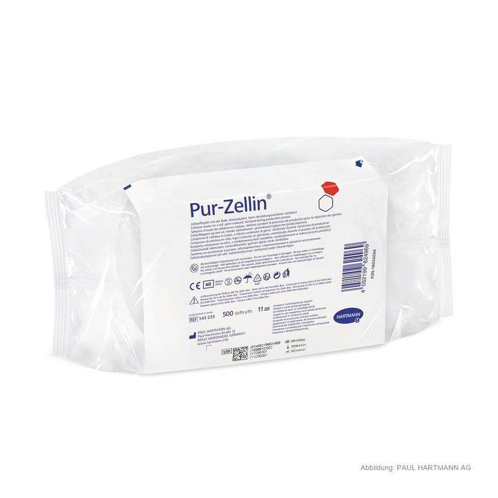 Pur-Zellin stérile 4 x 5 cm, écouvillon en cellulose