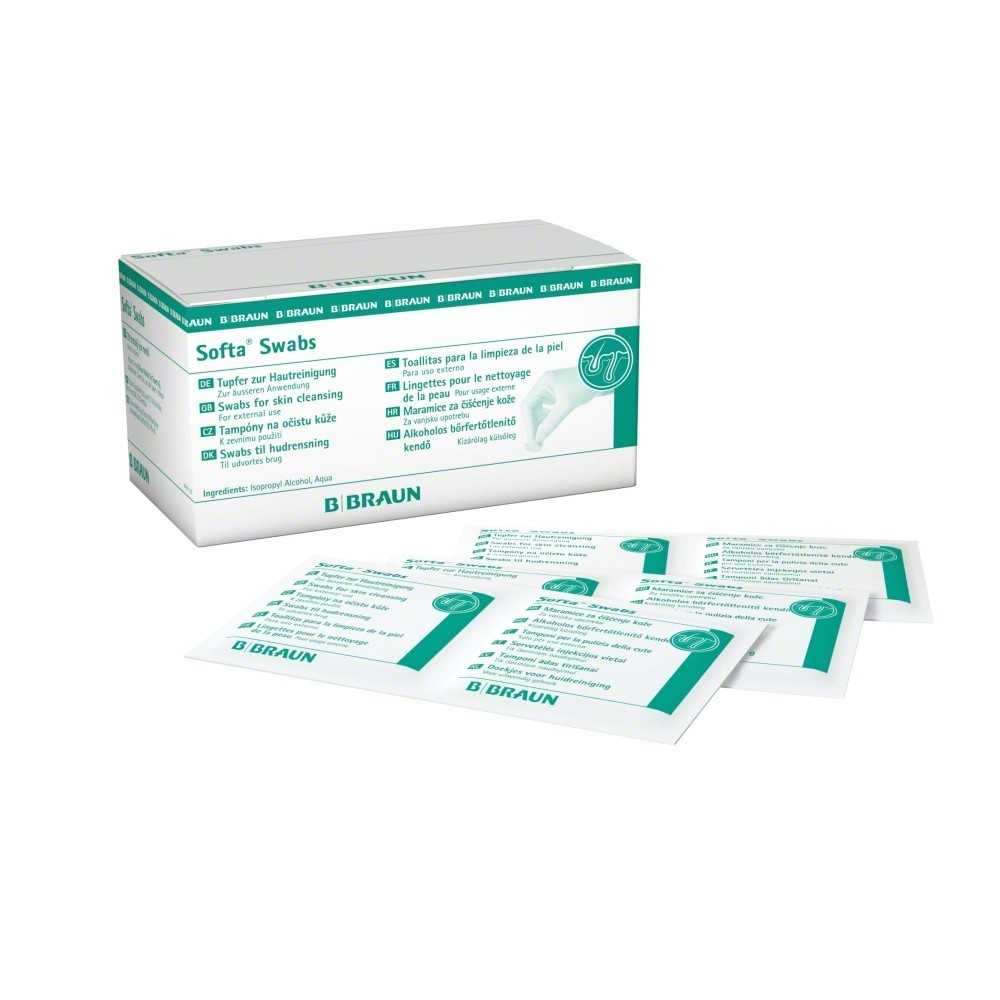 BBraun Softa Swabs écouvillons imbibés d'alcool