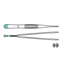 Pincette DeBakey droite, 2x3 dents, droite, 15,5 cm, stérile