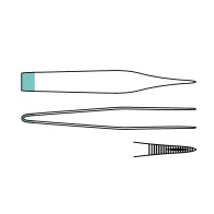 Splitterpinzette gerade, 9 cm, steril, einweg