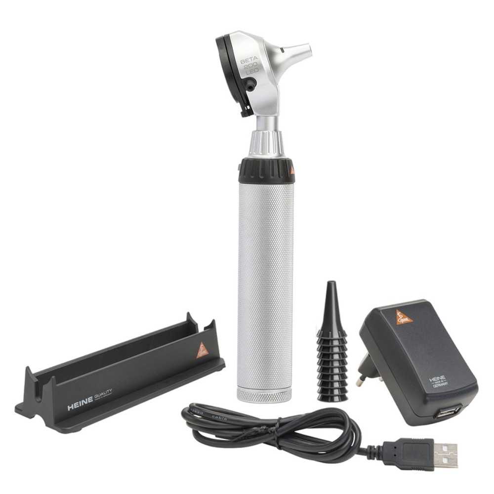 Otoscope HEINE BETA 200 LED poignée rechargeable en etui