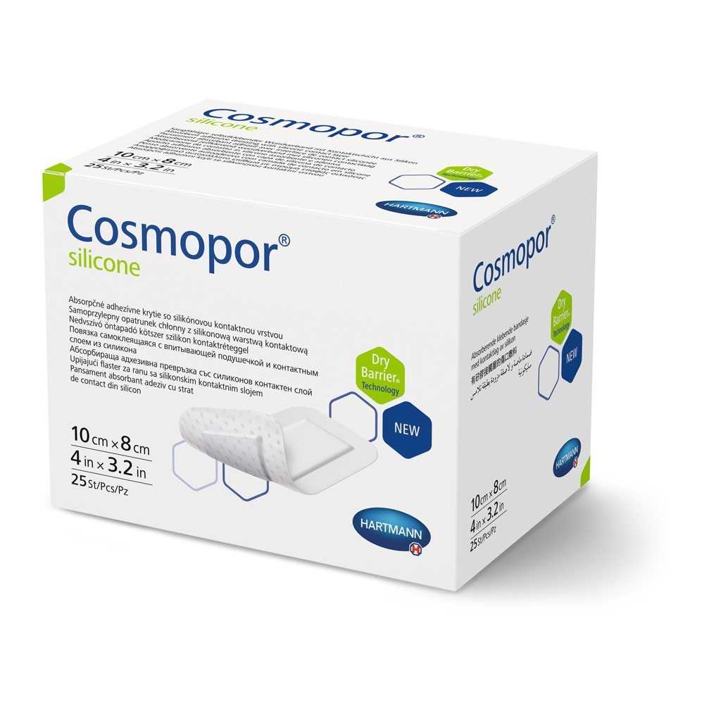 HARTMANN Cosmopor Silicone sterile Wundschnellverband 10 x 8 cm